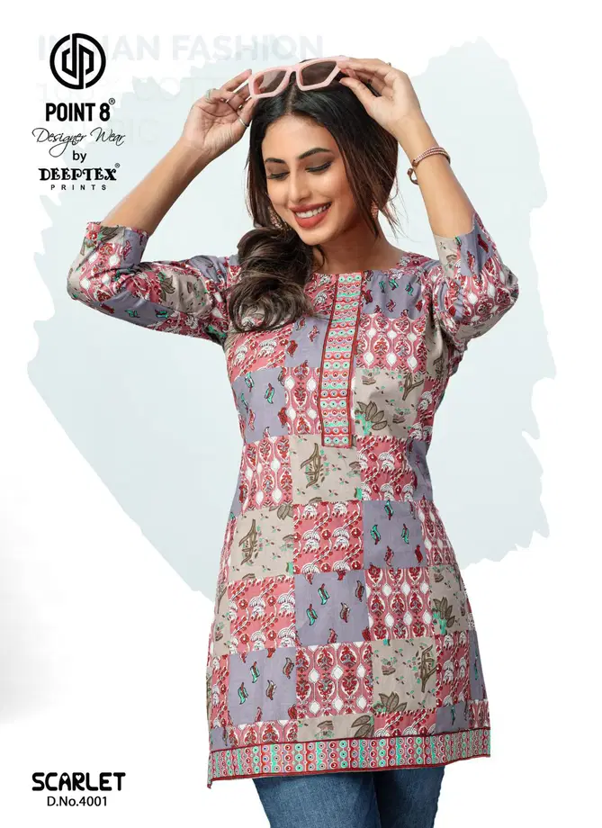 Scarlet Vol 4 By Deeptex Cotton Printed Ladies Top Wholesale Market In Surat
